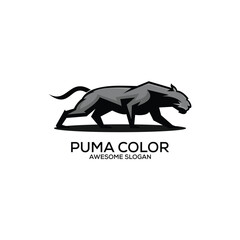 illustration puma logo mascot design