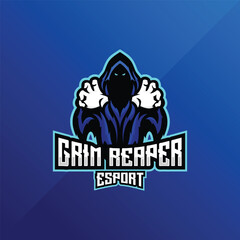 illustration grim reaper esport logo for team squad