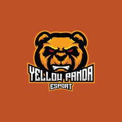 illustration panda esport logo for team squad