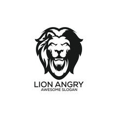 illustration lion emblem logo