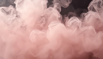 Delicate swirls of rose smoke, creating ethereal visual texture and depth