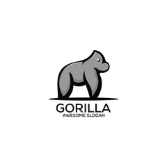 Gorilla logo design illustration