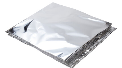 Aluminum Foil Sheet Isolated on transparent background