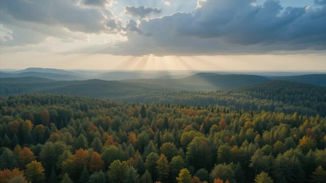 Blurred high elevation landscape view unclear scenic vista soft focus diverse landscape nature background