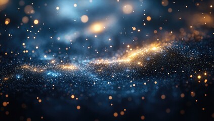 Obraz premium Abstract cosmic scene of shimmering particles.