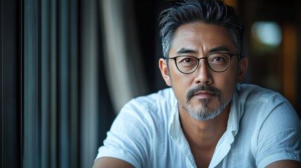 Obraz premium Portrait of a Confident and Thoughtful Man