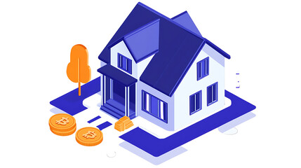 A blockchain-powered real estate platform showing secure property transactions