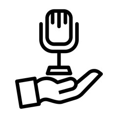 journalist Line Icon