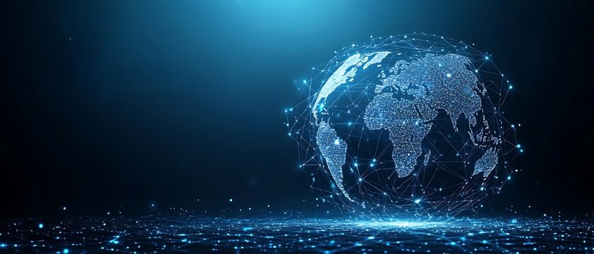 Global network connection, digital earth (1)