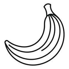 simple banana outline vector monochrome fruit graphic design.