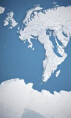 Obraz premium Clean blue and white vector world map Perfect for educational use and business reports , geography, information