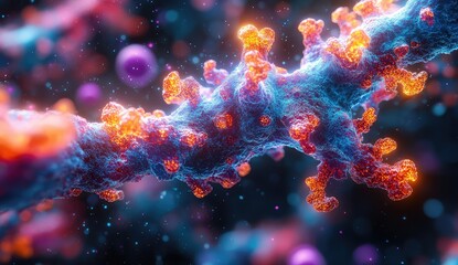 Virus Microscopic 3D Render.