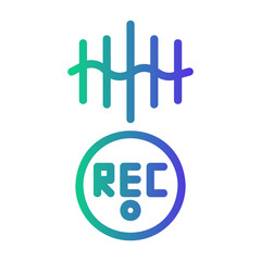 record button Line Gradient Icon