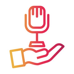 journalist Line Gradient Icon