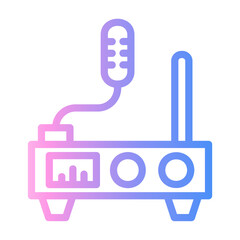 music player Line Gradient Icon