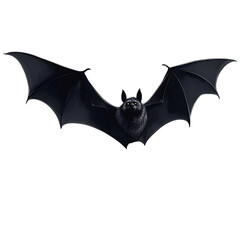 A Cartoon Bat Flying Through Dark Forest Isolated on Transparent Background