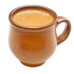 Mug of Pumpkin Soup with Spoon Isolated on Transparent Background