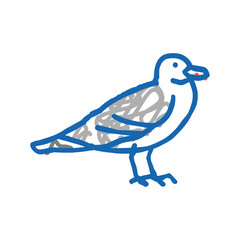 seagull bird icon doodle illustration