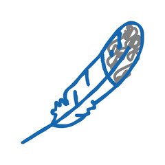feather bird icon doodle illustration