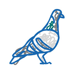 pigeon bird icon doodle illustration