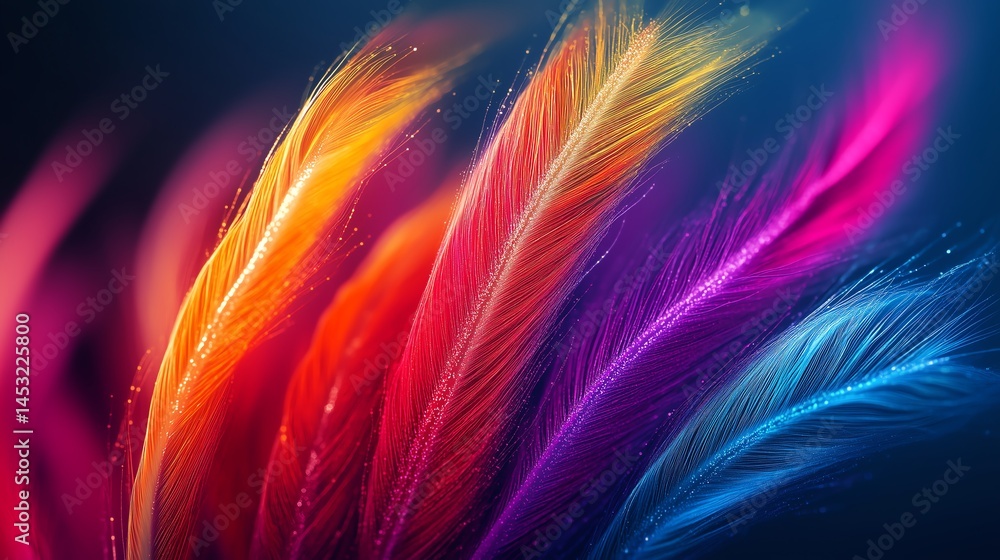 Poster abstract digital transformation concept with colorful growth lines on dark background – ideal for bu