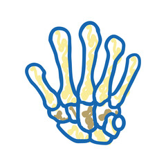 Fototapeta premium wrist bone icon doodle illustration