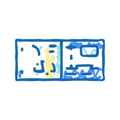 kuwaiti dinar kwd icon doodle illustration