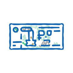 ruble rub icon doodle illustration