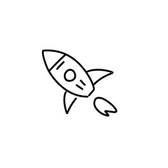 rocket doodle icon