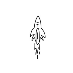 rocket doodle icon