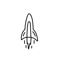 rocket doodle icon