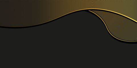 Fototapeta premium Abstract black and gold lines luxury background