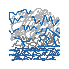 underground river icon doodle illustration