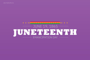 Juneteenth Emancipation Day Stars and Stripes Banner