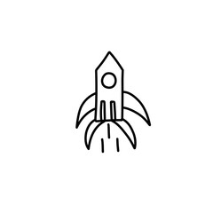rocket doodle icon