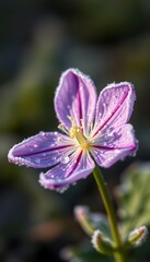 Fototapeta premium close up of a flower with water droplets on it