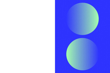 Wavy Curvy Circular and Circle Shapes and Designs Green and Blue Colors Grainy Texture Modern Abstract Background Geometric Background