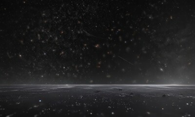 Obraz premium Infinite starfield, deep black backdrop, vibrant starlight , astronomy, universe