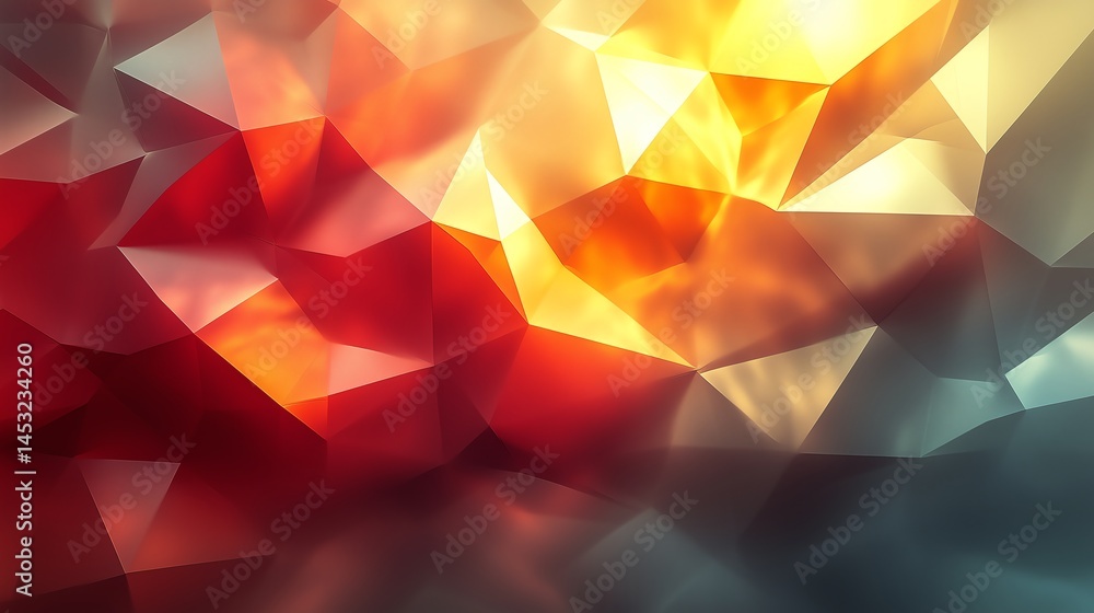 Poster abstract polygonal space with low poly 3d wire, artificial intelligence theme for futuristic project