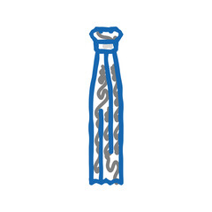 straight hair accessory icon doodle illustration