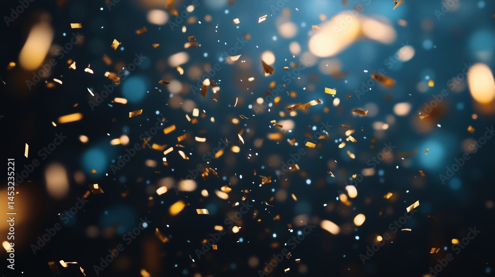 Poster confetti celebration background with clean copy space for dynamic and simple presentations