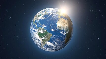 Obraz premium Earth sunrise, space backdrop