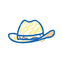 hat cowboy icon doodle illustration