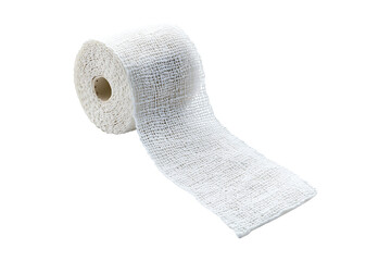 Clean cotton gauze bandage isolated on transparent background

