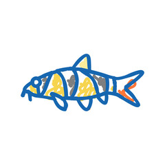 clown loaches icon doodle illustration