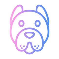 dogo argentino Line Gradient Icon