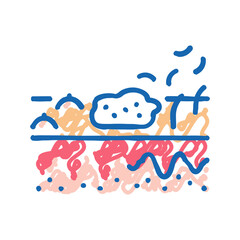 skin hair problem icon doodle illustration