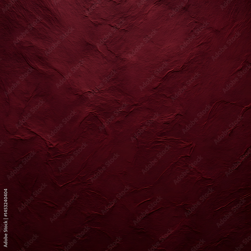 Poster a dark red or maroon abstract background with a rough textured surface, displaying dramatic variatio