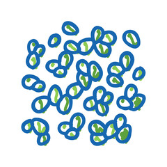 duckweed seaweed icon doodle illustration