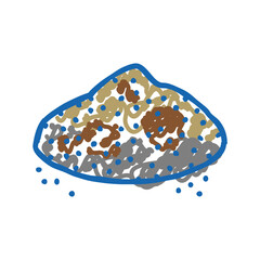 ground black pepper icon doodle illustration
